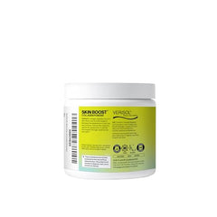 Sparkle Wellness VERISOL collagen powder jar close-up highlighting ingredients.