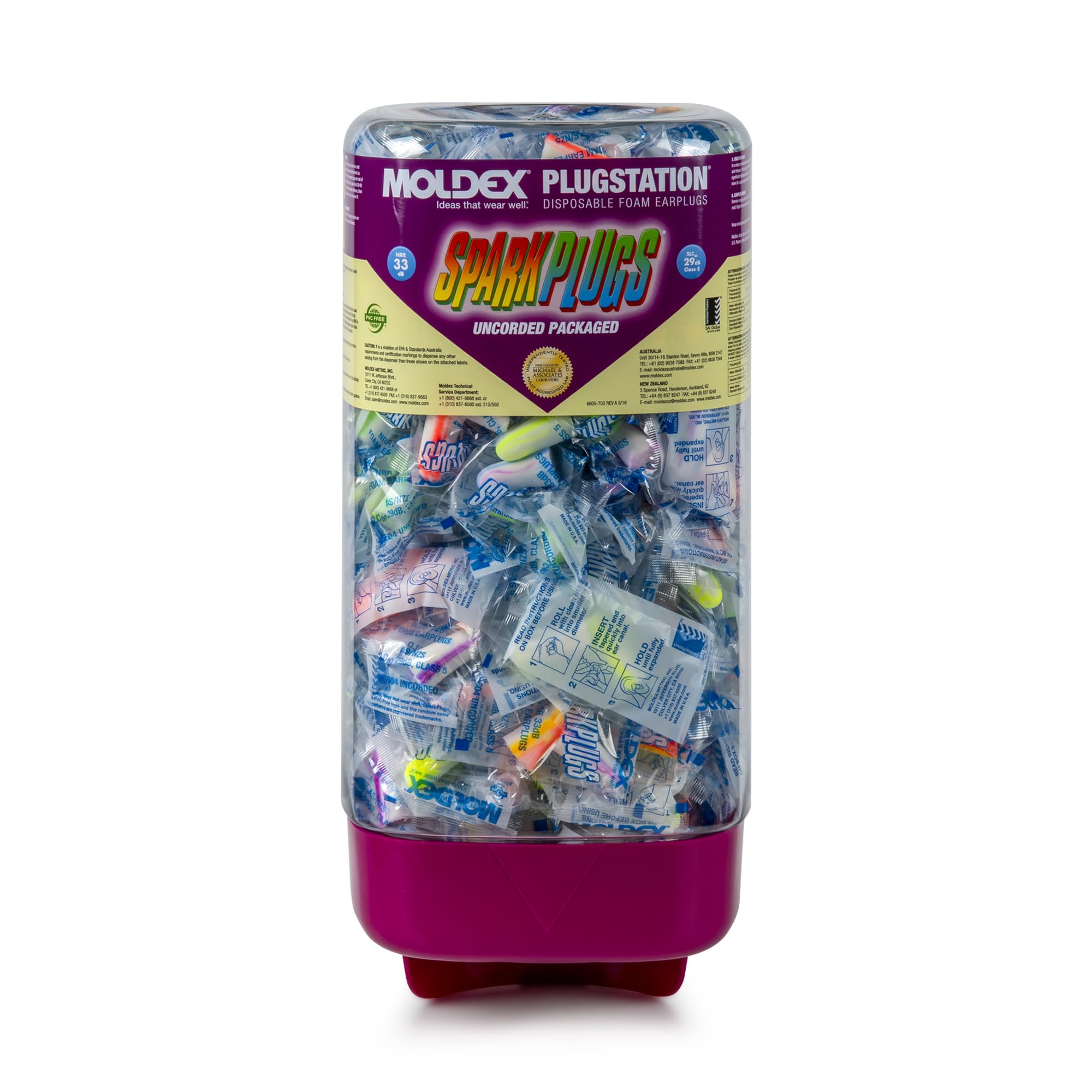 SparkPlugs PlugStation front view highlights high visibility and quick access to earplugs