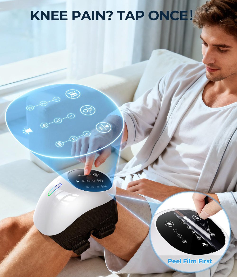 SPATOES cordless knee massager designed for home, office, and travel