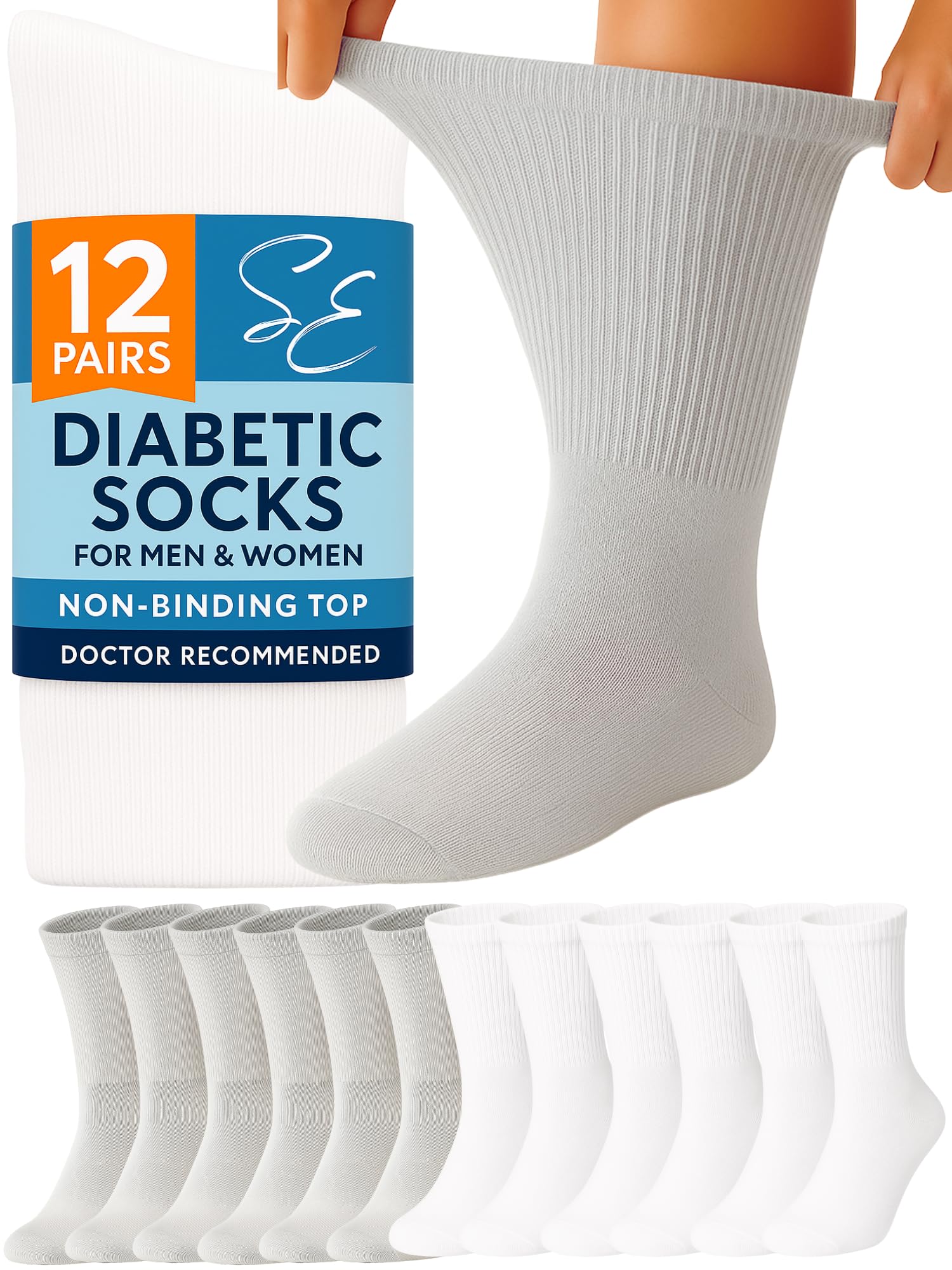 Special Essentials diabetic socks non-binding top for gentle pressure relief.
