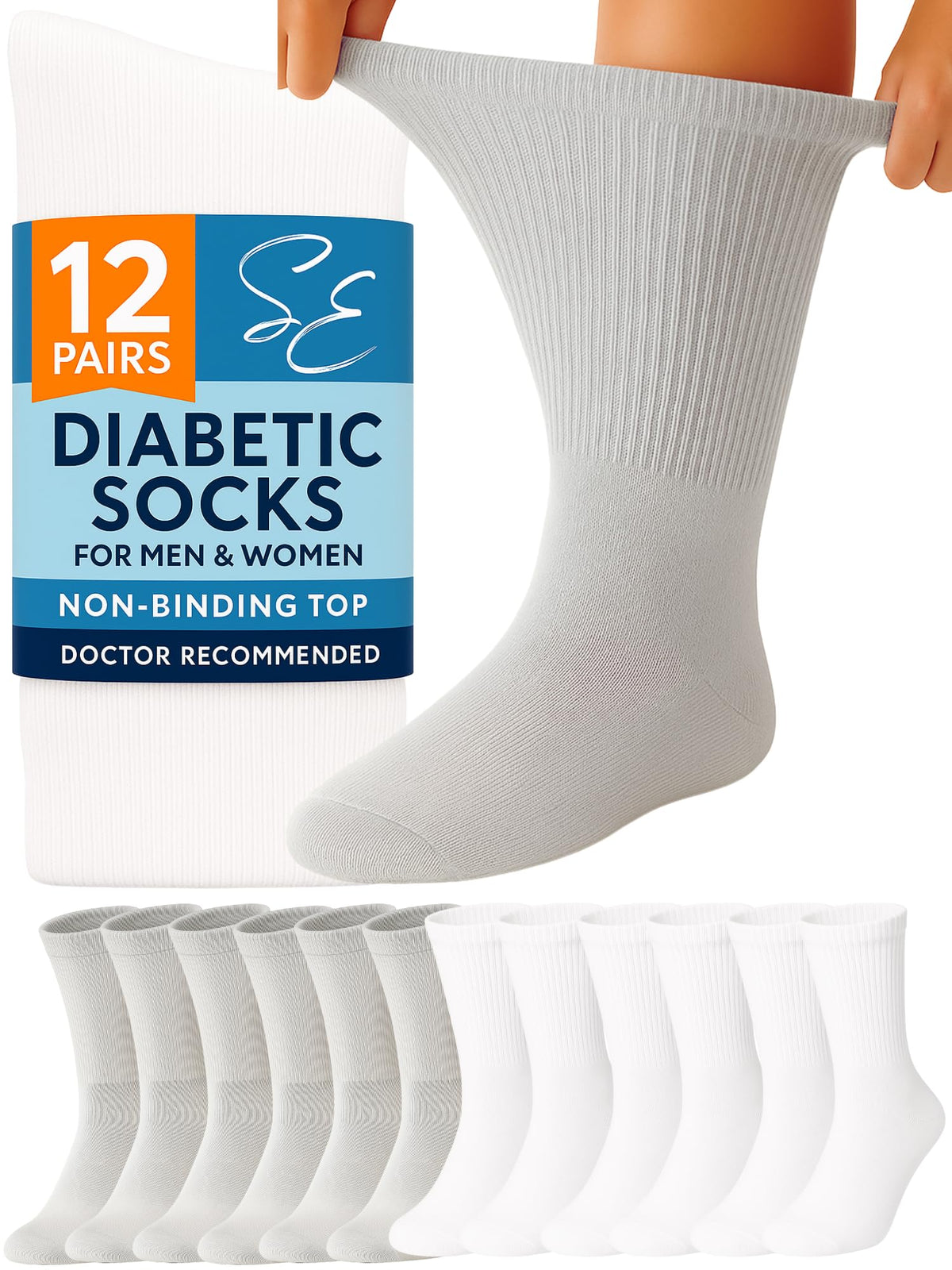 Special Essentials diabetic socks non-binding top for gentle pressure relief.