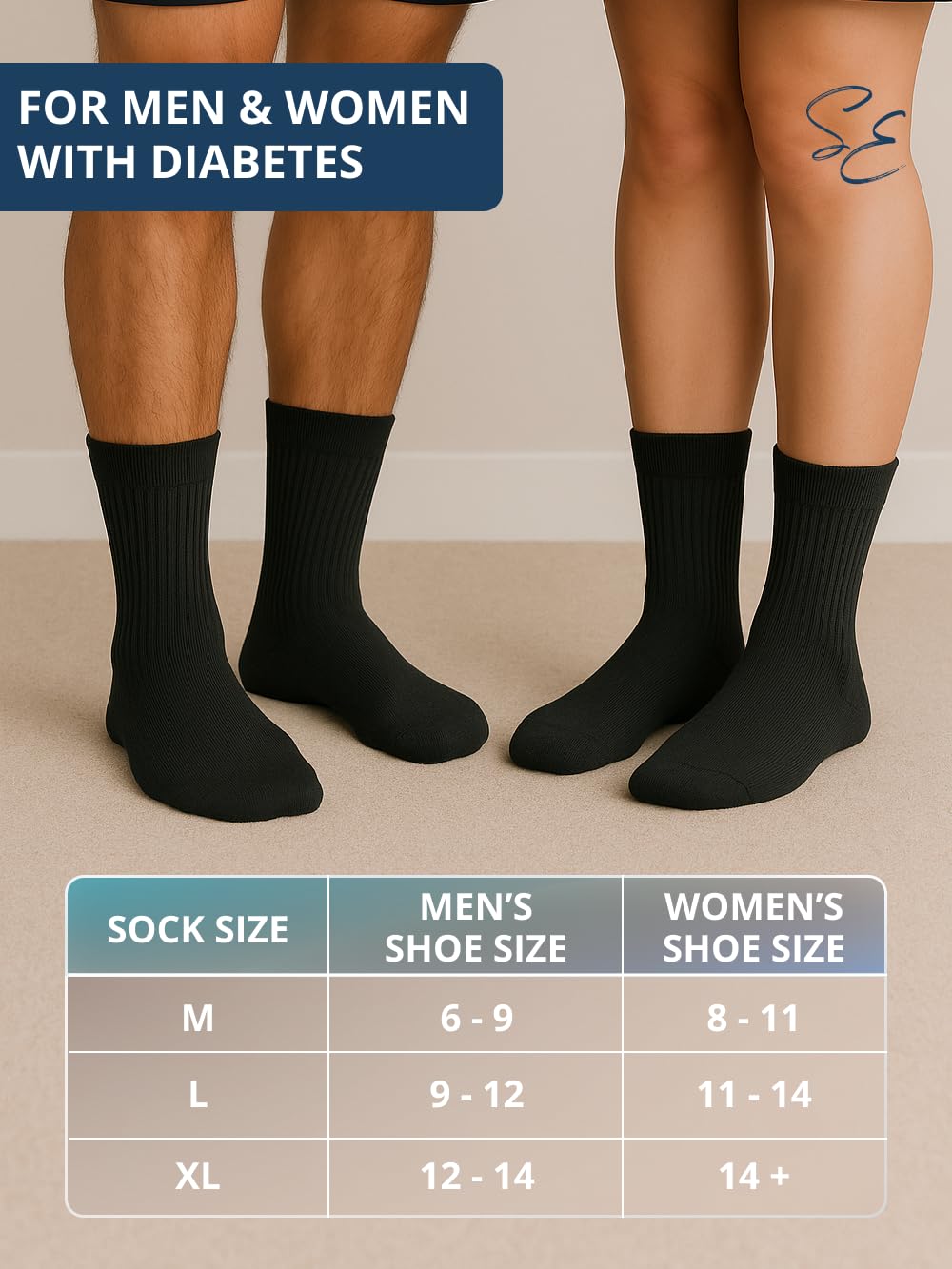 Special Essentials odor-control cotton socks stay fresh all day.