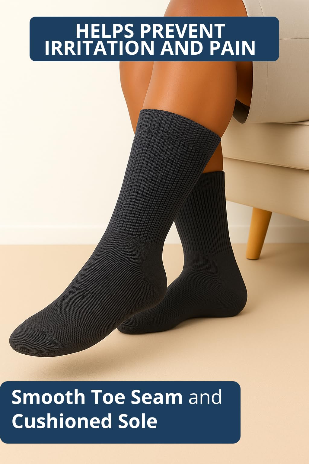 Special Essentials diabetic socks soft cotton weave keeps feet dry and comfortable