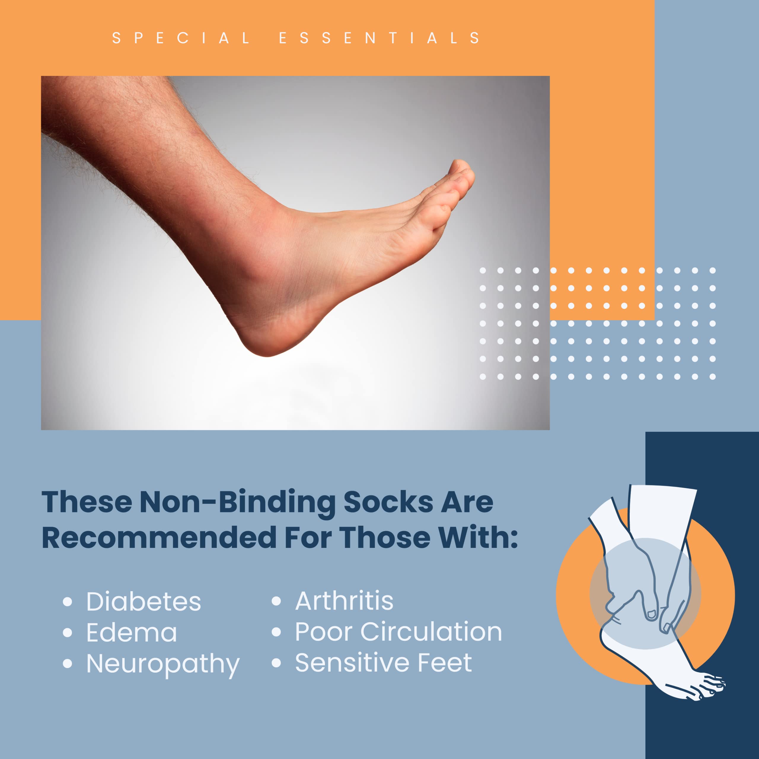 Special Essentials reinforced heel and toe enhance durability for daily wear.