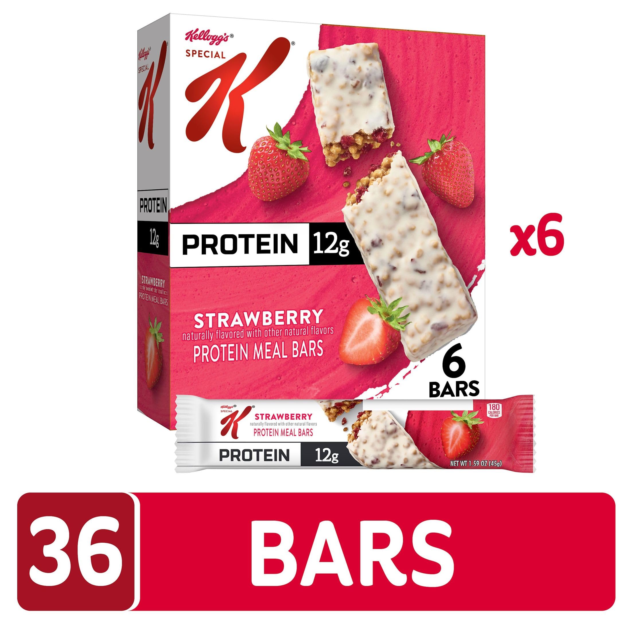 Special K Protein Bar Strawberry held in hand for size and portability.