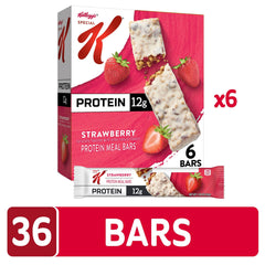 Special K Protein Bar Strawberry held in hand for size and portability.