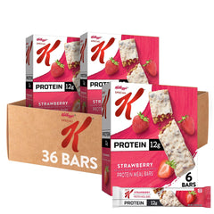 Special K Protein Bar Strawberry with crispy texture close-up, ideal afternoon snack for protein boost.
