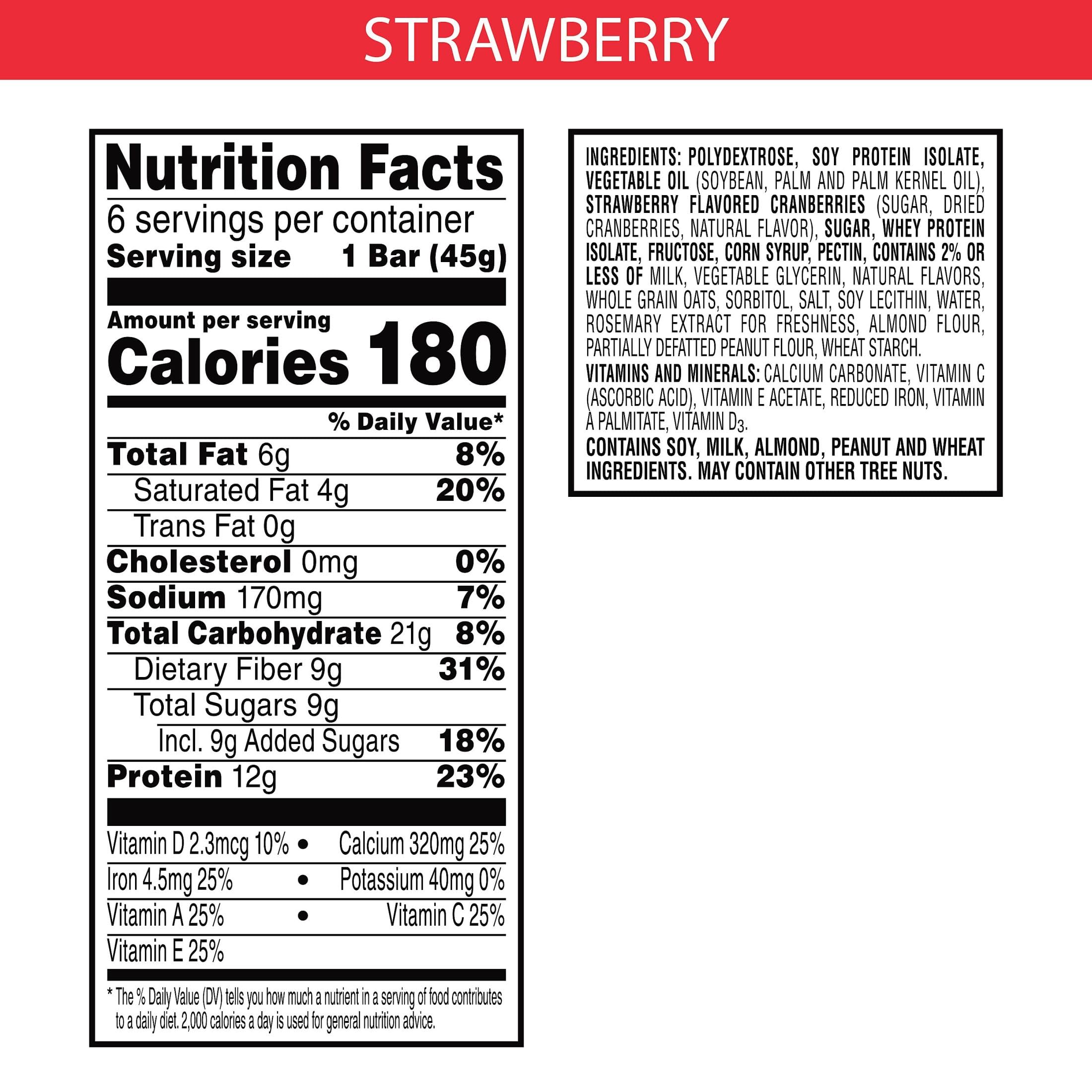 Special K Bar Protein Strawberry close-up highlights strawberry pieces for flavor.