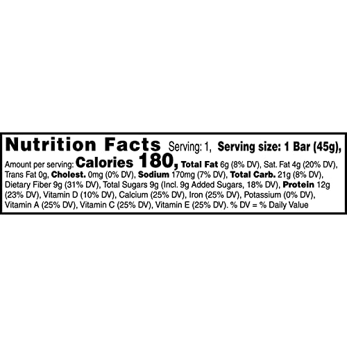 Berry-coated bar beside water bottle for a balanced quick meal.