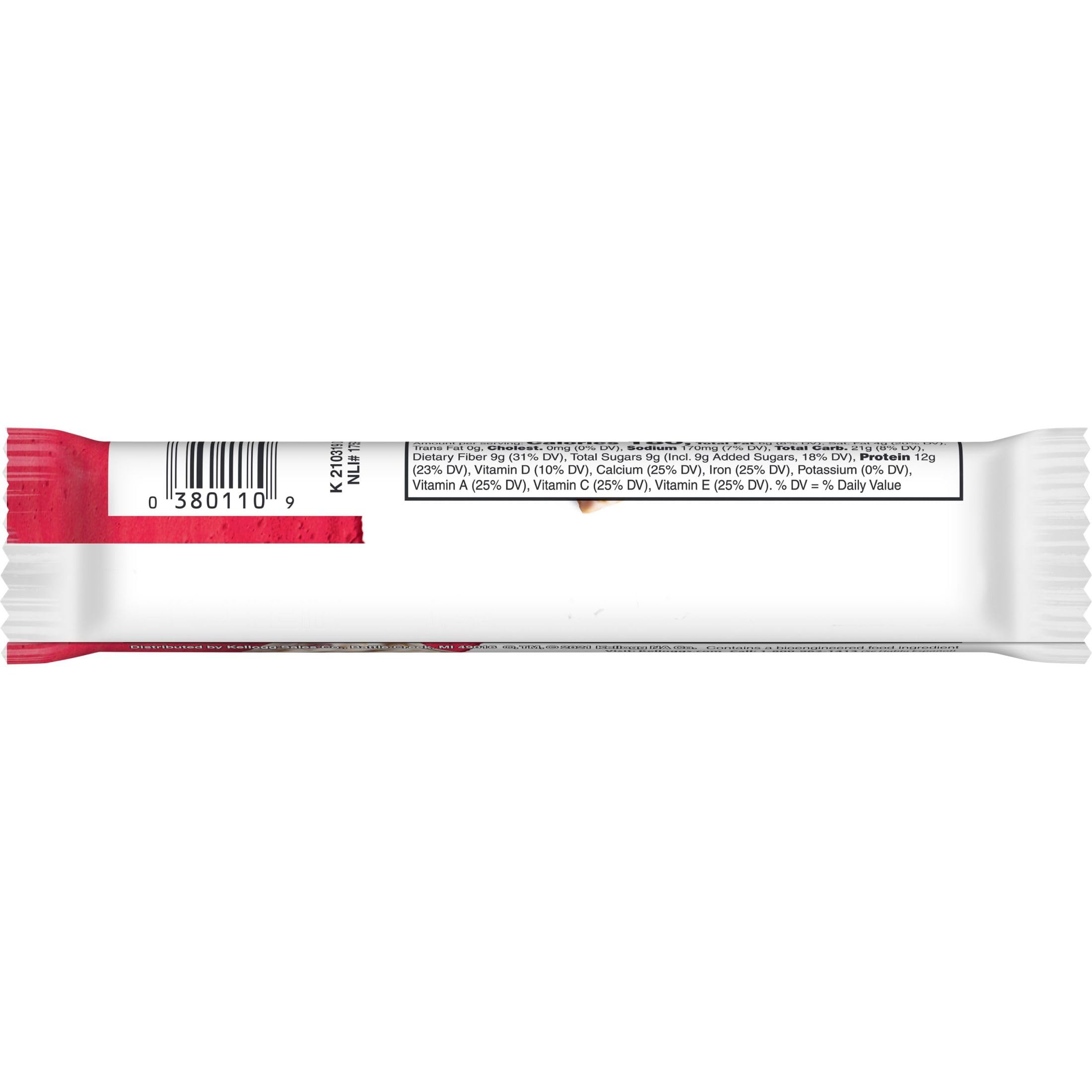 A hand holding a strawberry Special K bar before a workout.