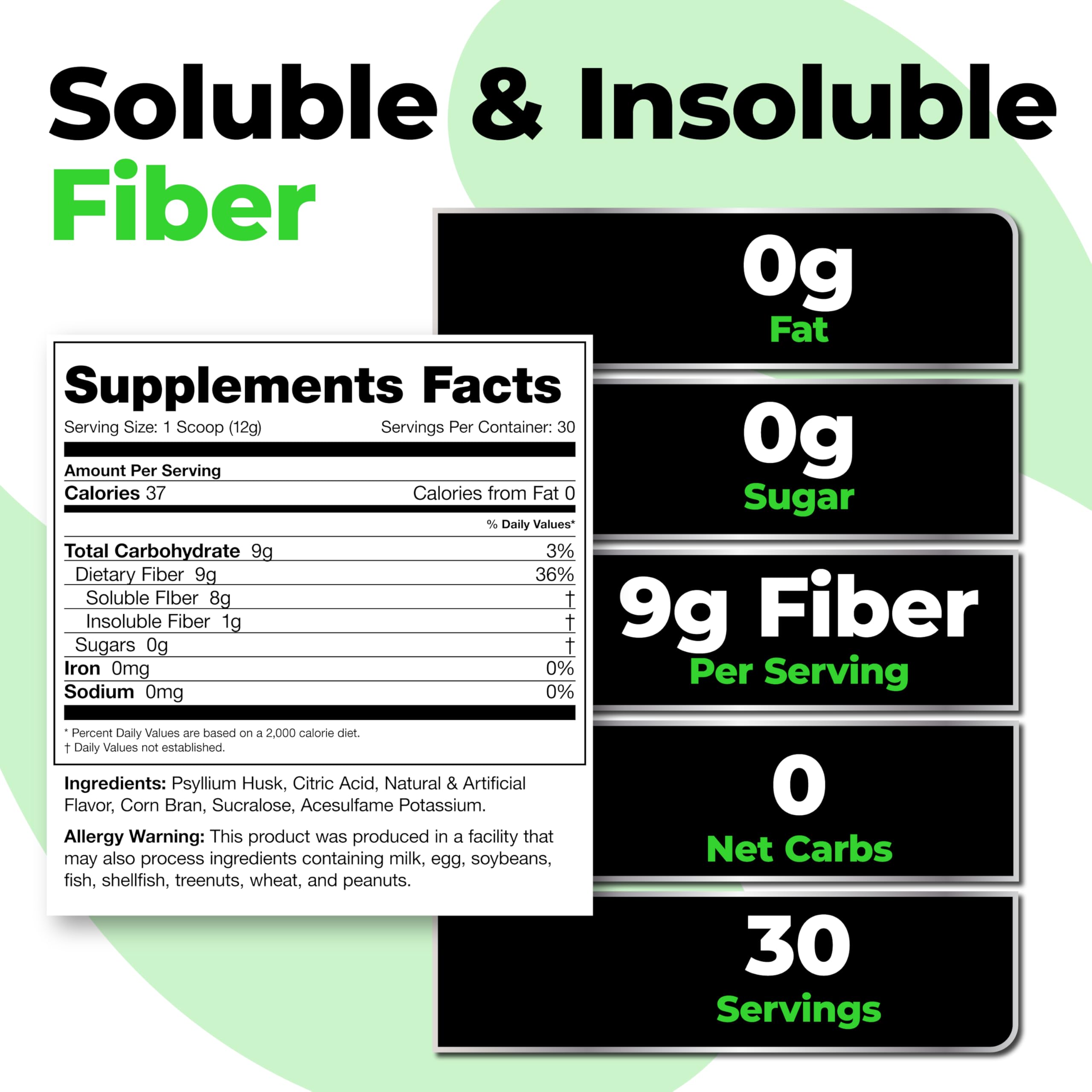 Fiberlyze fruit punch tub front showing flavor and branding.