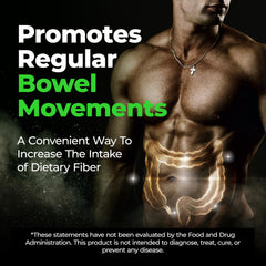 Fiberlyze mango powder being scooped for easy daily use