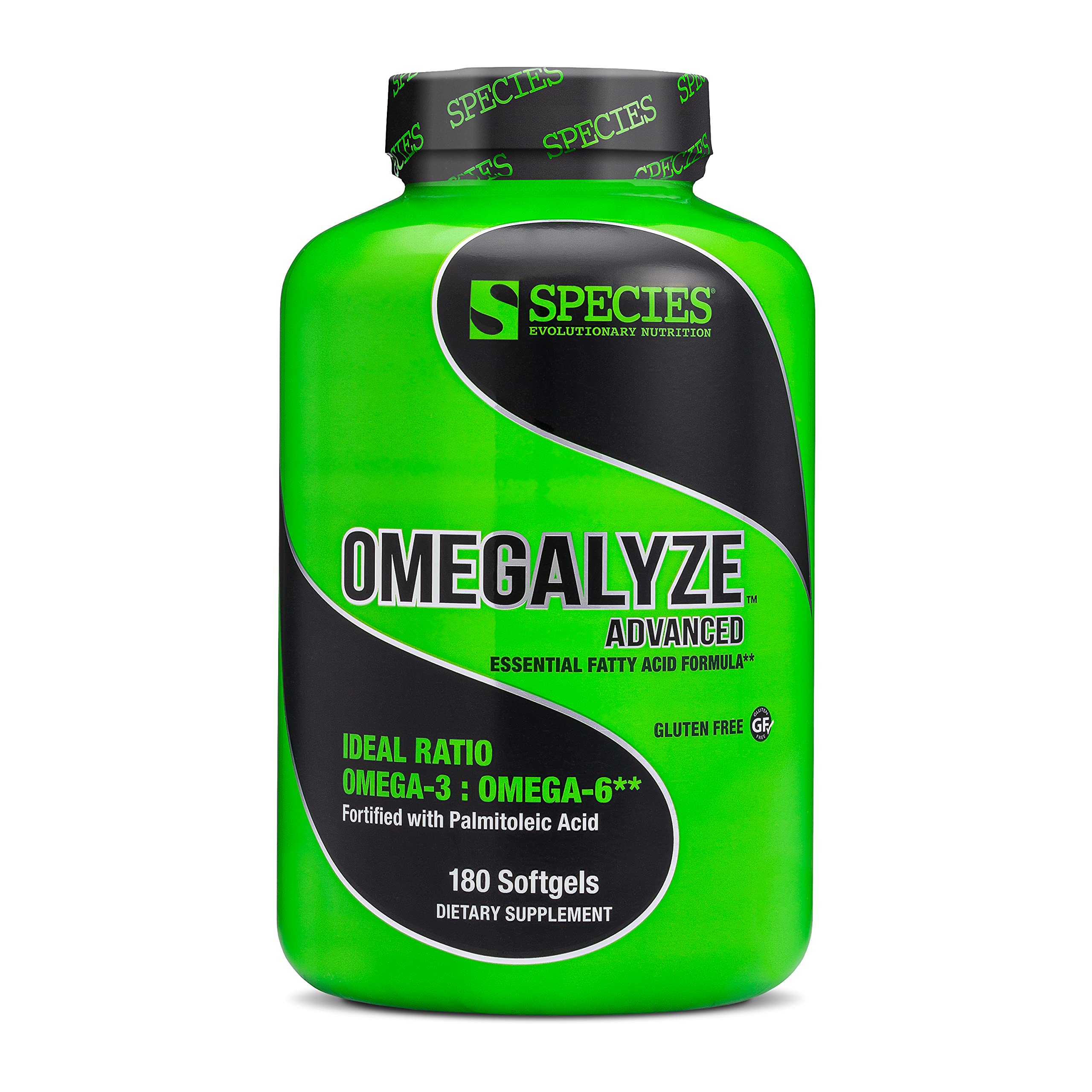 Species Nutrition Omegalyze bottle closeup highlights essential fatty acid support
