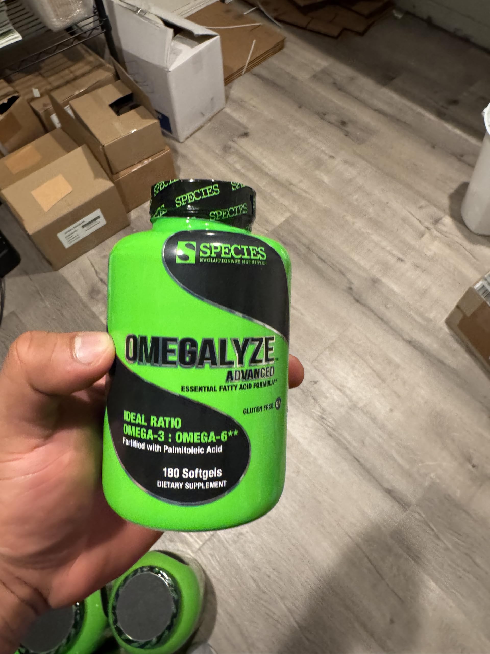 Species Nutrition Omegalyze softgel texture shows capsule shape