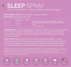 SpectraSpray melatonin-5htp-theanine blend close-up for restful evenings