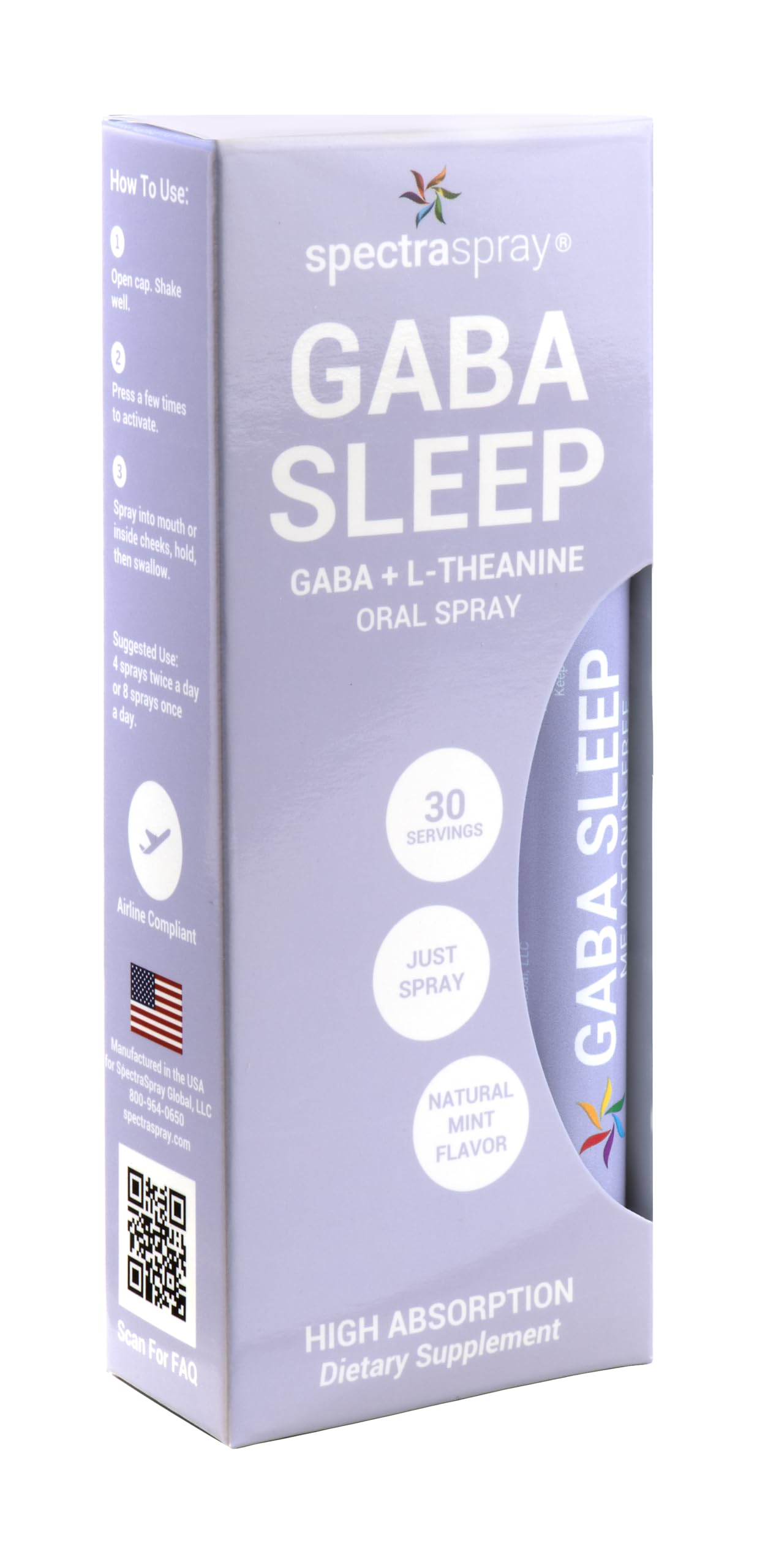 Spectraspray spray mechanism demonstrates easy nightly use and quick absorption.