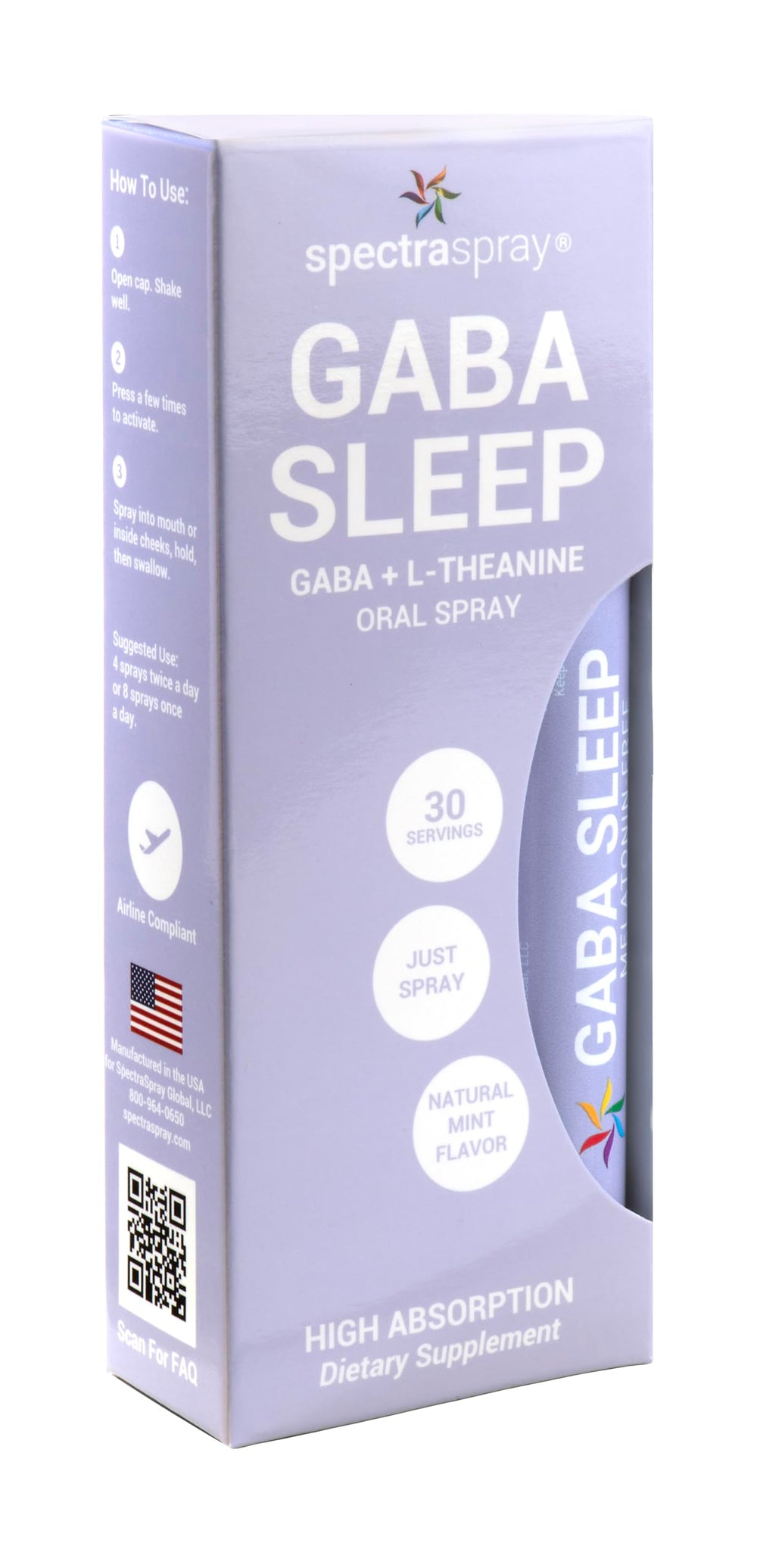 Spectraspray spray mechanism demonstrates easy nightly use and quick absorption.