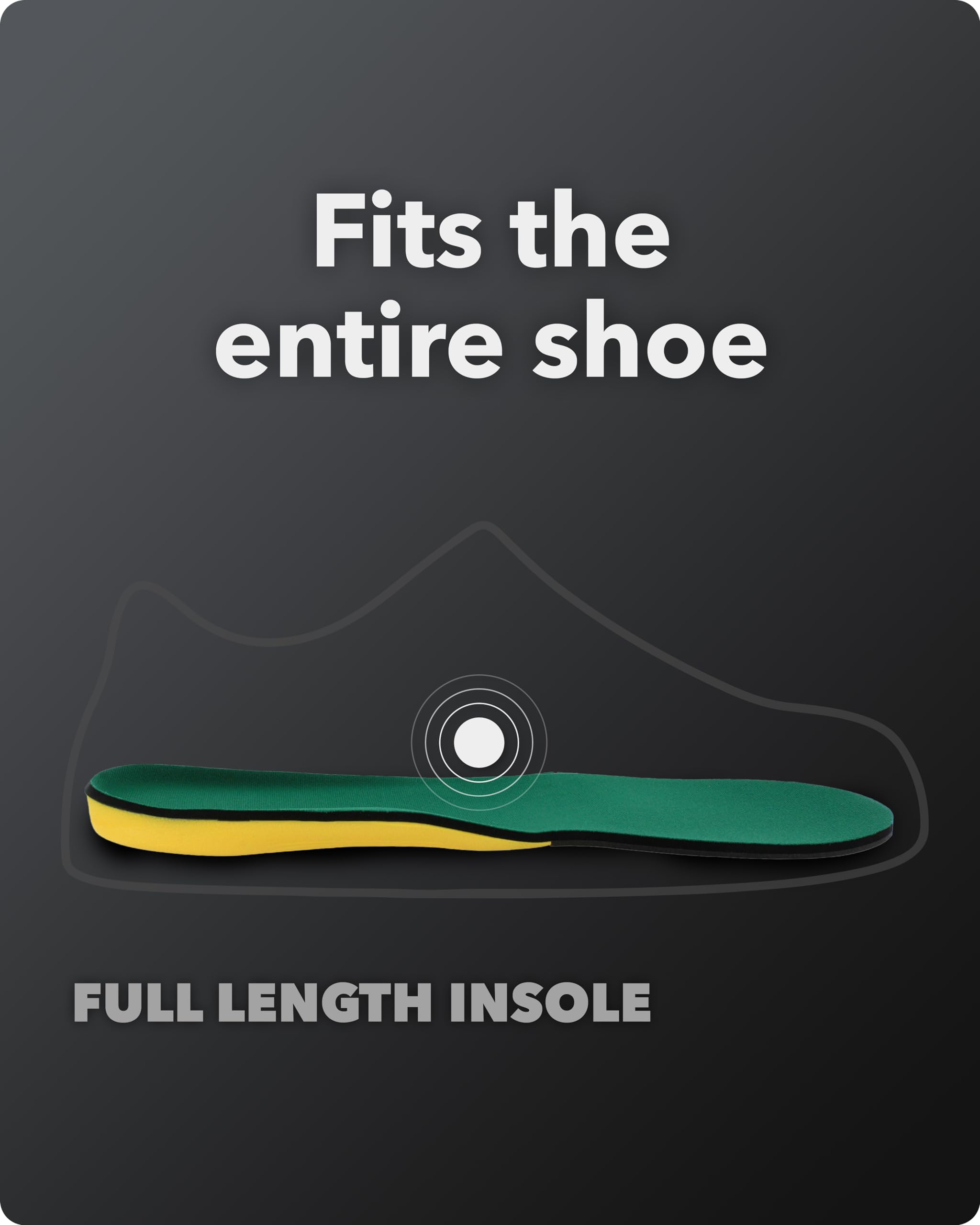 Insoles designed to fit the full shoe last for complete comfort.
