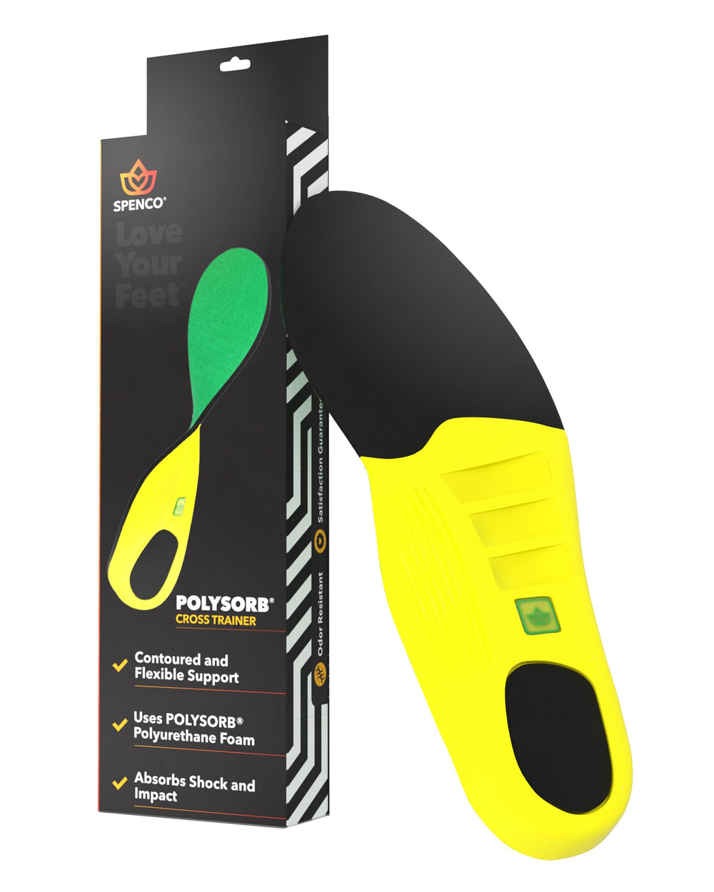 Spenco Polysorb Cross Trainer heel cup for superior shock absorption during runs