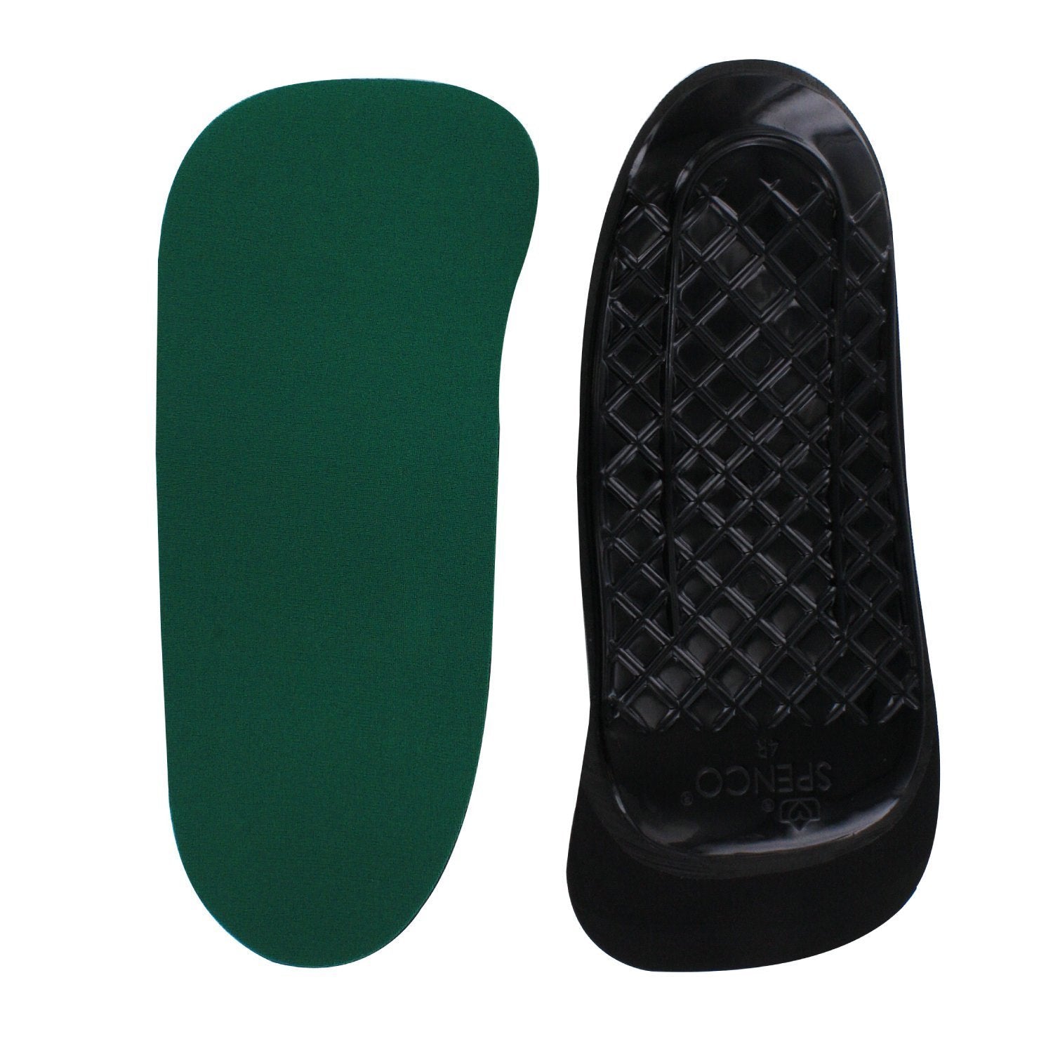 Spenco Rx orthotic arch support 3/4 length insoles offering extra toe room for snug shoes.