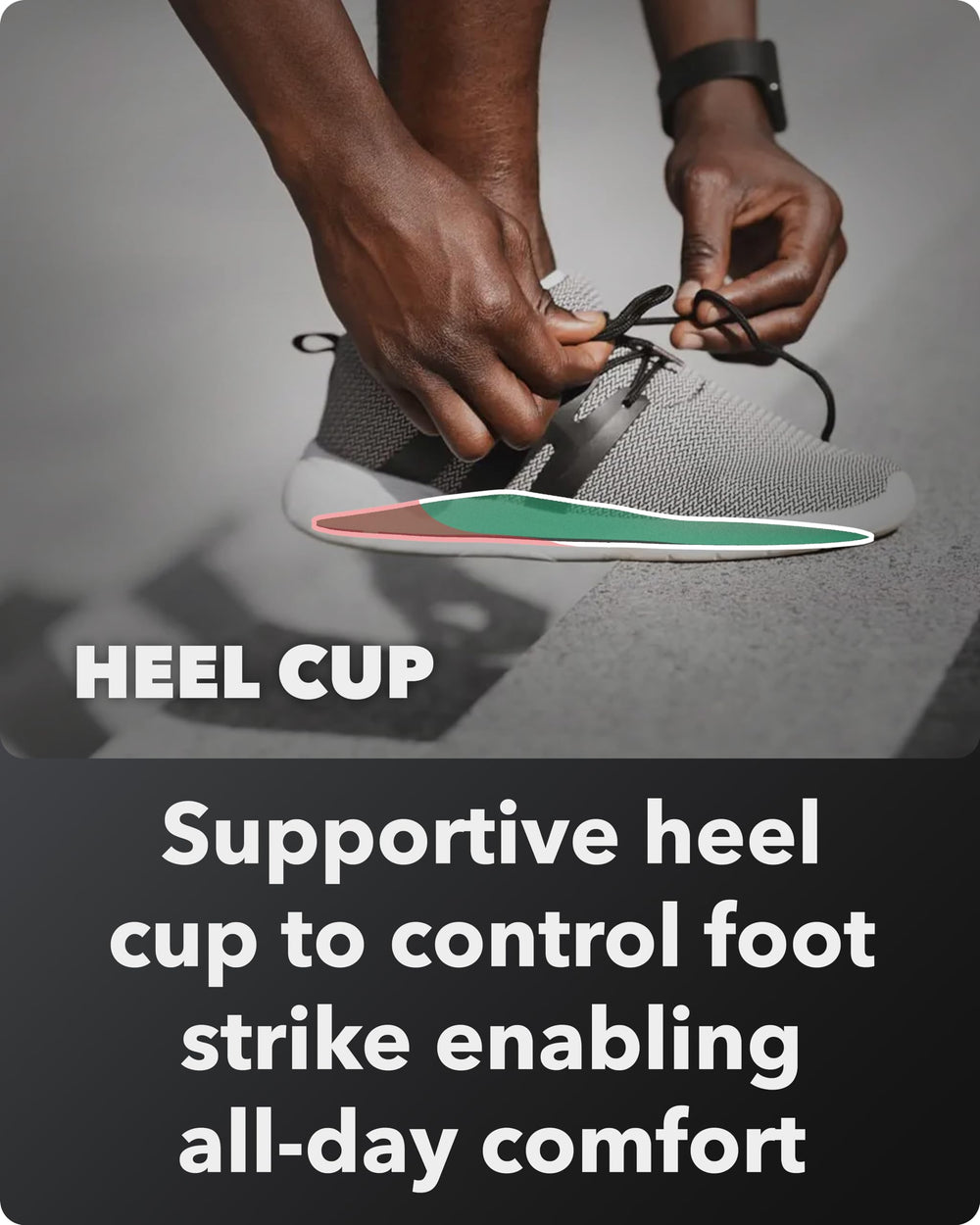 Seven sizes ensure precise arch placement for better fit.