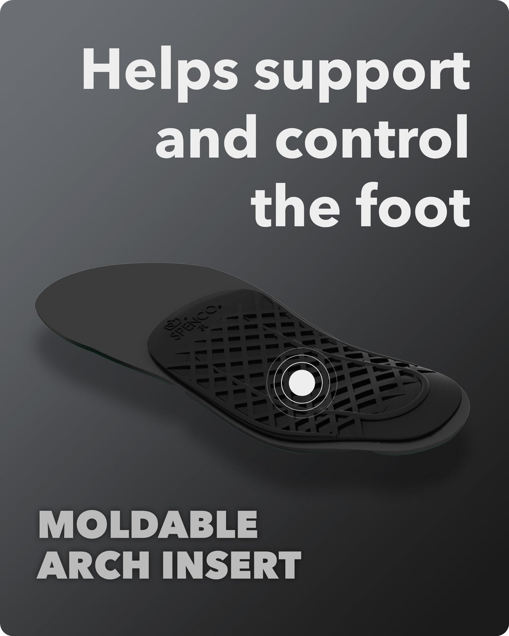 Spenco Rx SpenCore cushioning layer visible underfoot, absorbing impact