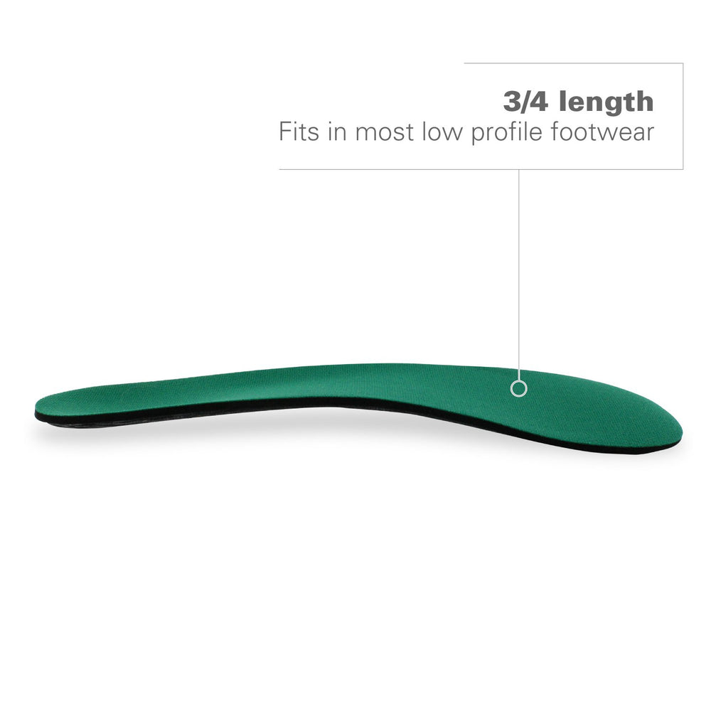 Spenco Rx Thinsole 3/4 length insole with 4-way stretch fabric helps prevent blisters and odor