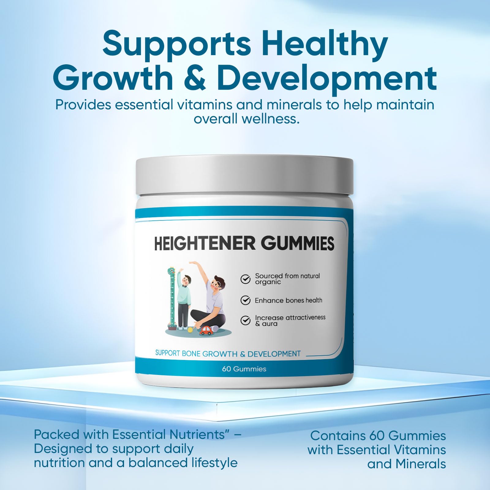 SPEORARY Heightener Gummies fruit flavor swatch for daily nutrition