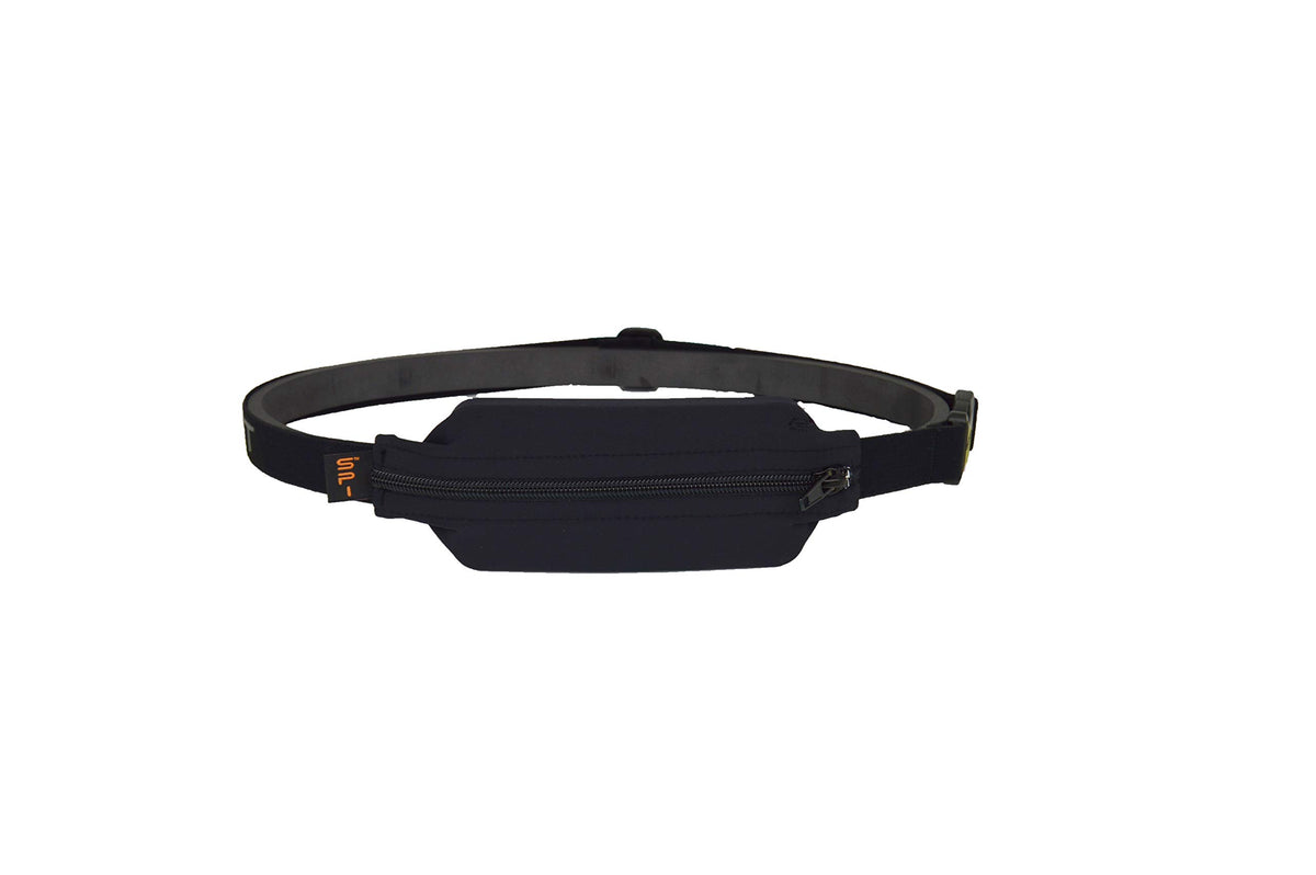 SPIbelt Diabetic Belt front view shows a discreet insulin pump pocket for daily wear.