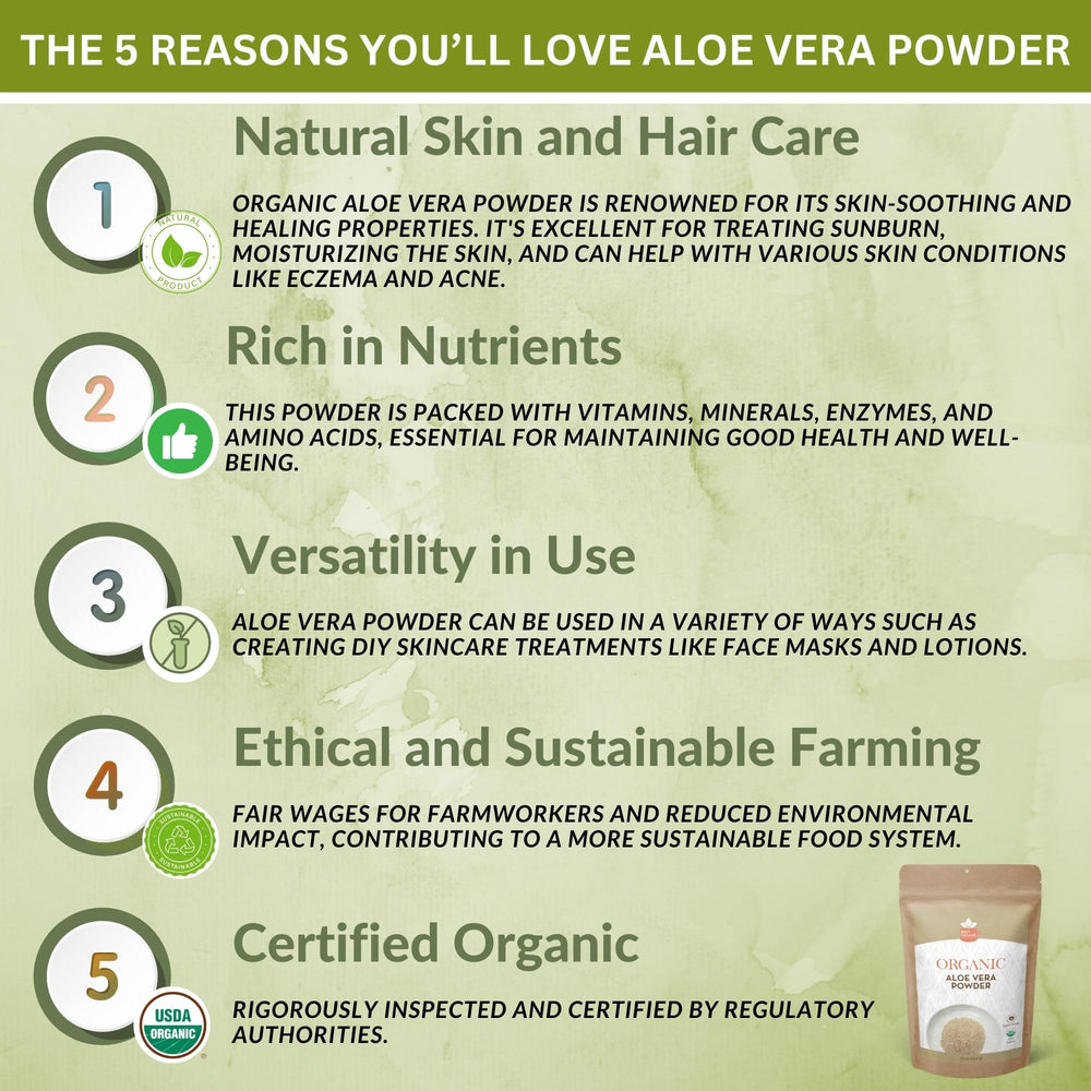 SPICY ORGANIC Aloe Vera Powder being mixed with water to form a facial mask.