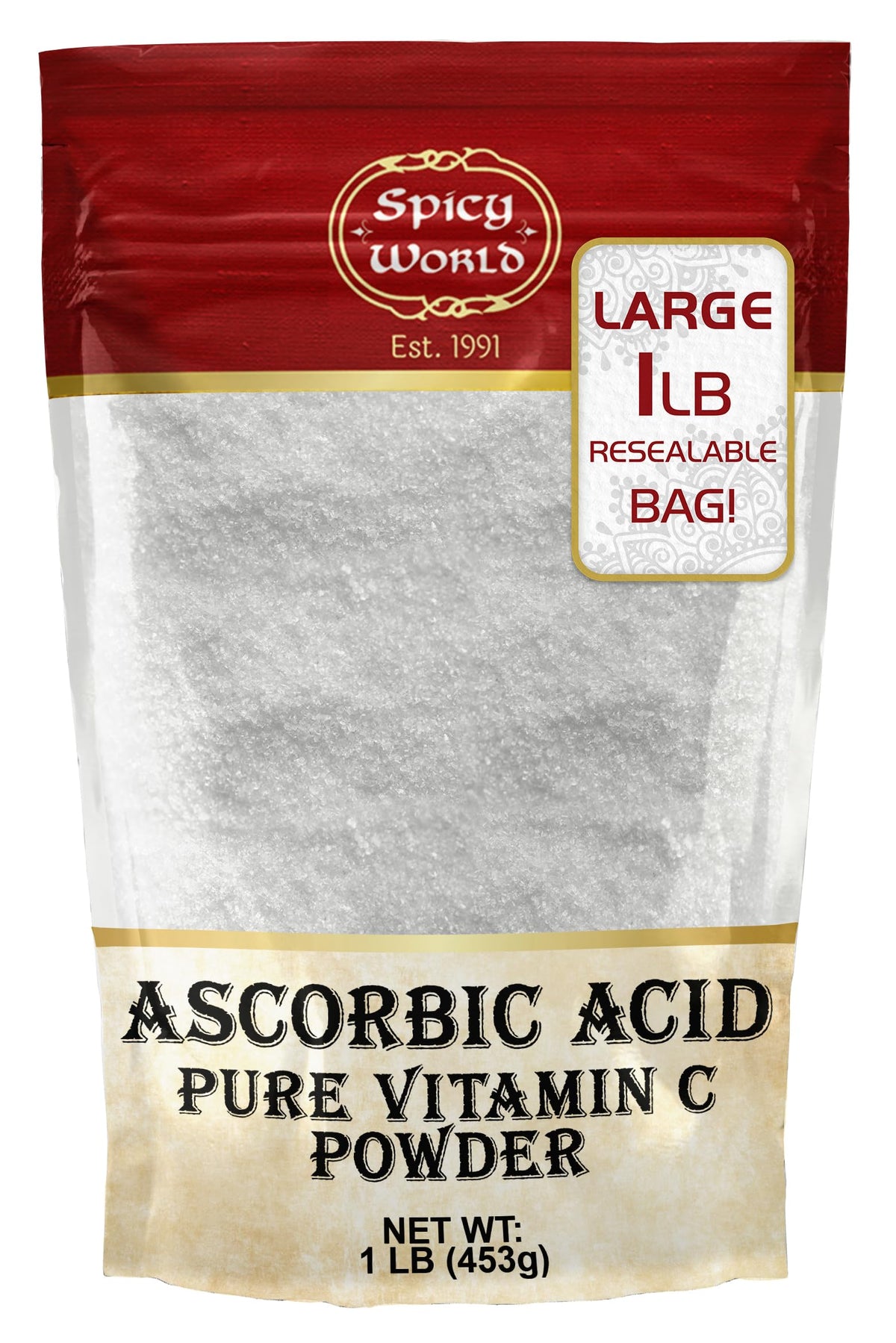 Spicy World ascorbic acid powder 1lb bulk bag for canning and cooking