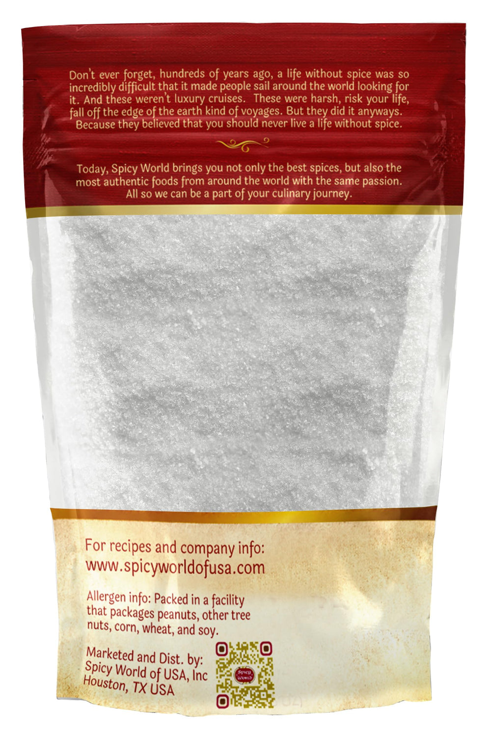 Spicy World ascorbic acid powder jar closeup showing pure vitamin C quality