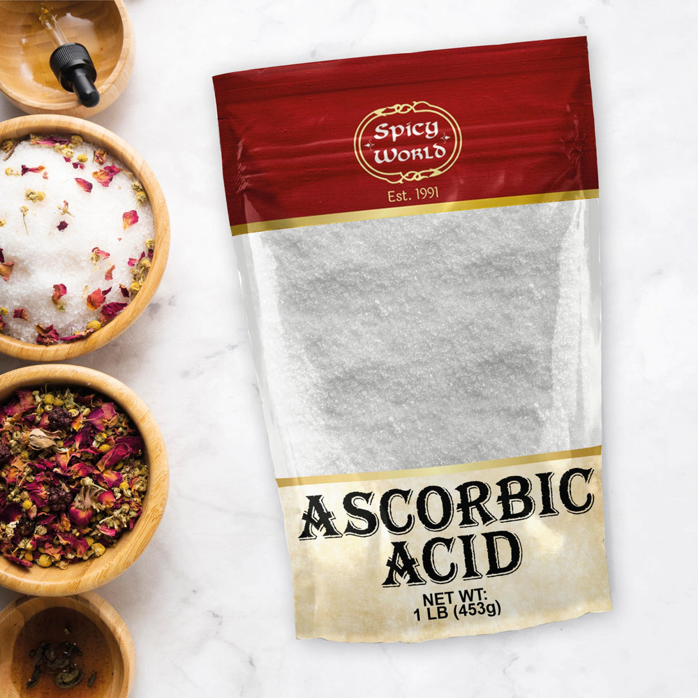 Spicy World ascorbic acid powder resealable bulk bag packaging
