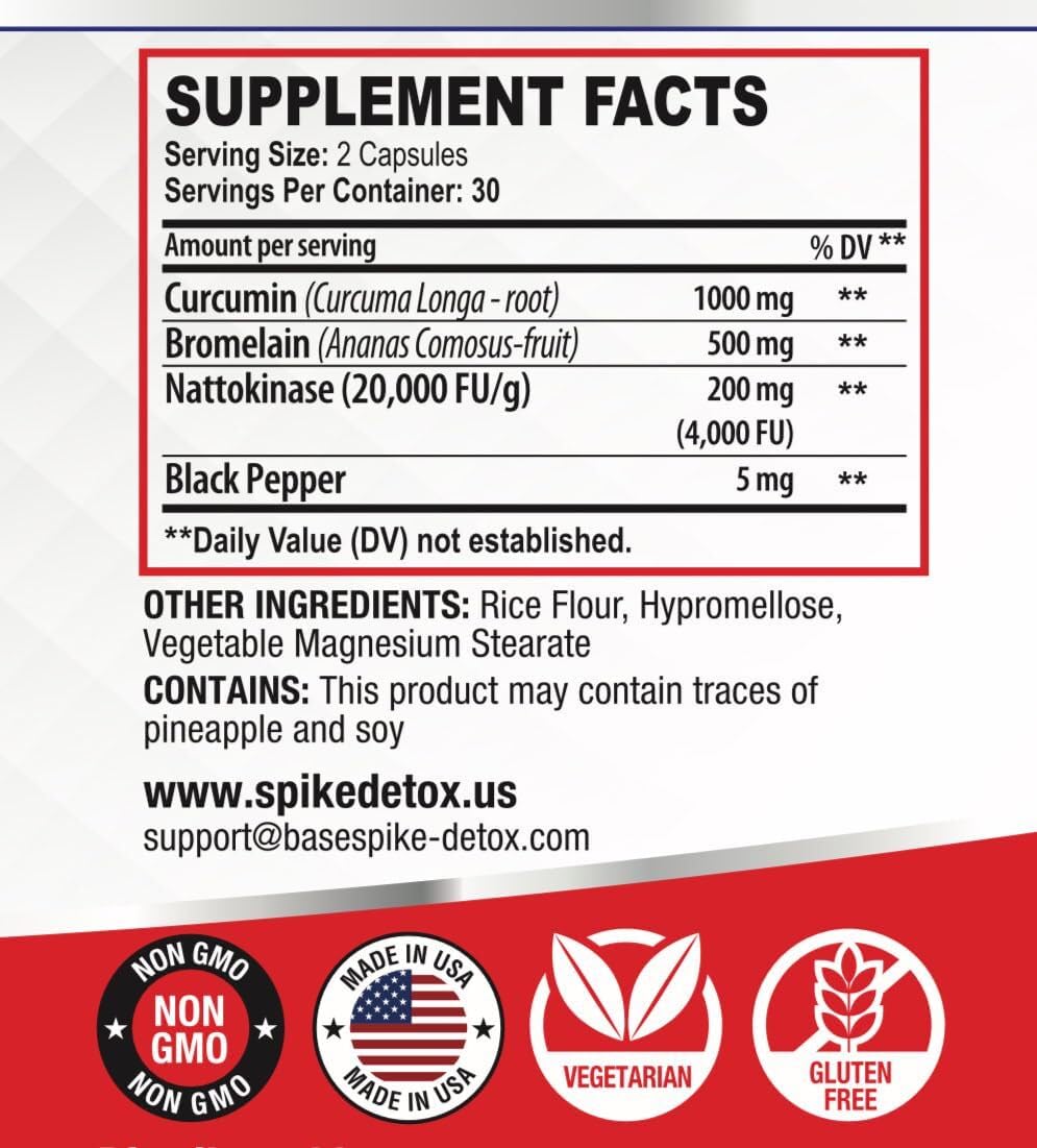 Spike Protein Detox curcumin-1000mg blend shot showcases anti-inflammatory potential.