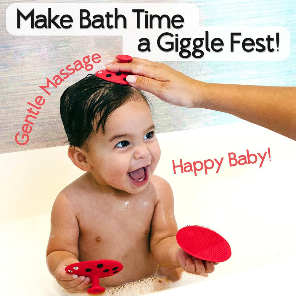 SplashEZ sensory bath toy brush enhances bath-time engagement