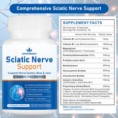 Spliferkou pea-based capsule close-up highlighting natural ingredients for holistic nerve health.