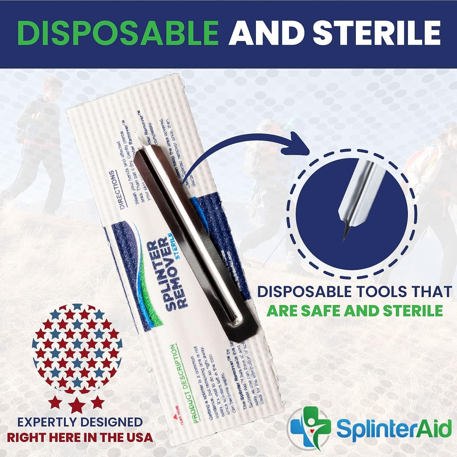 Con SplinterAid, el kit de primeros auxilios es portátil y práctico.