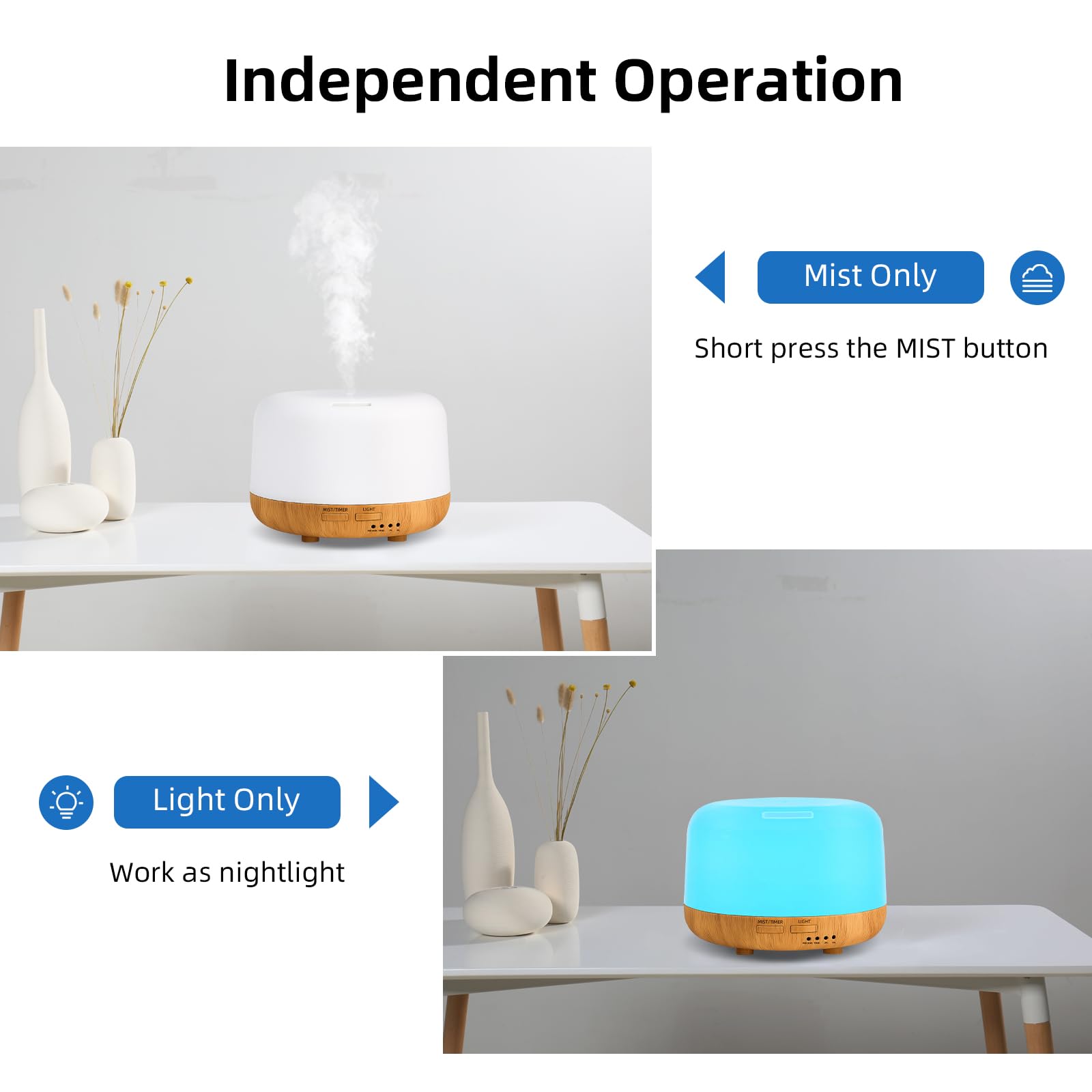 SPLITSKY Diffuser with remote control for simple, fuss-free operation.