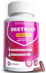 SPNHKOV beet root capsules bottle front label highlighting 1300mg serving for endurance support.