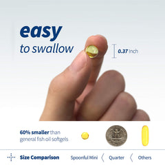 Spoonful iFOS-certified mini softgels icon communicates purity and freshness.