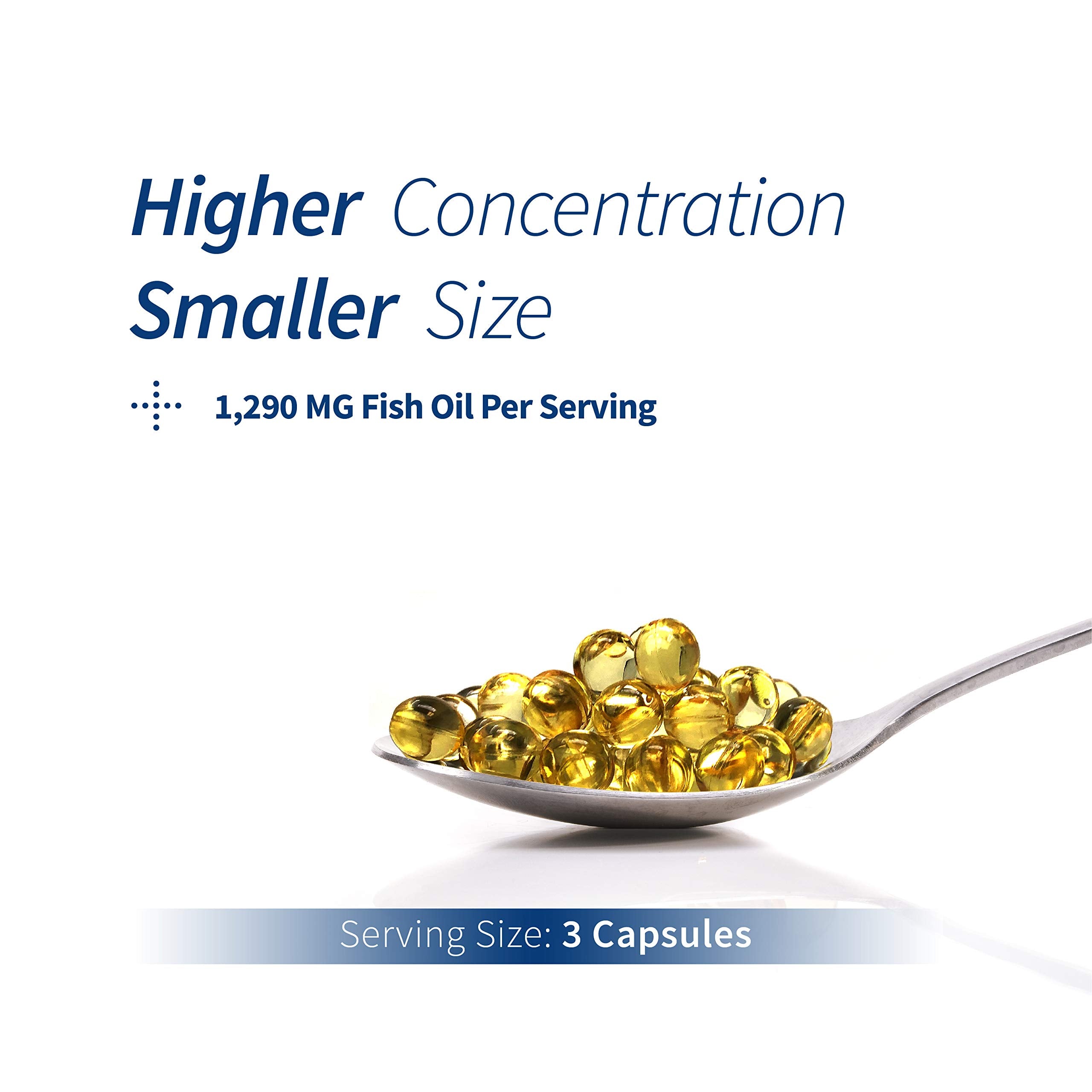 Spoonful Mini Omega-3 softgels close-up highlighting small size for simple swallowing.