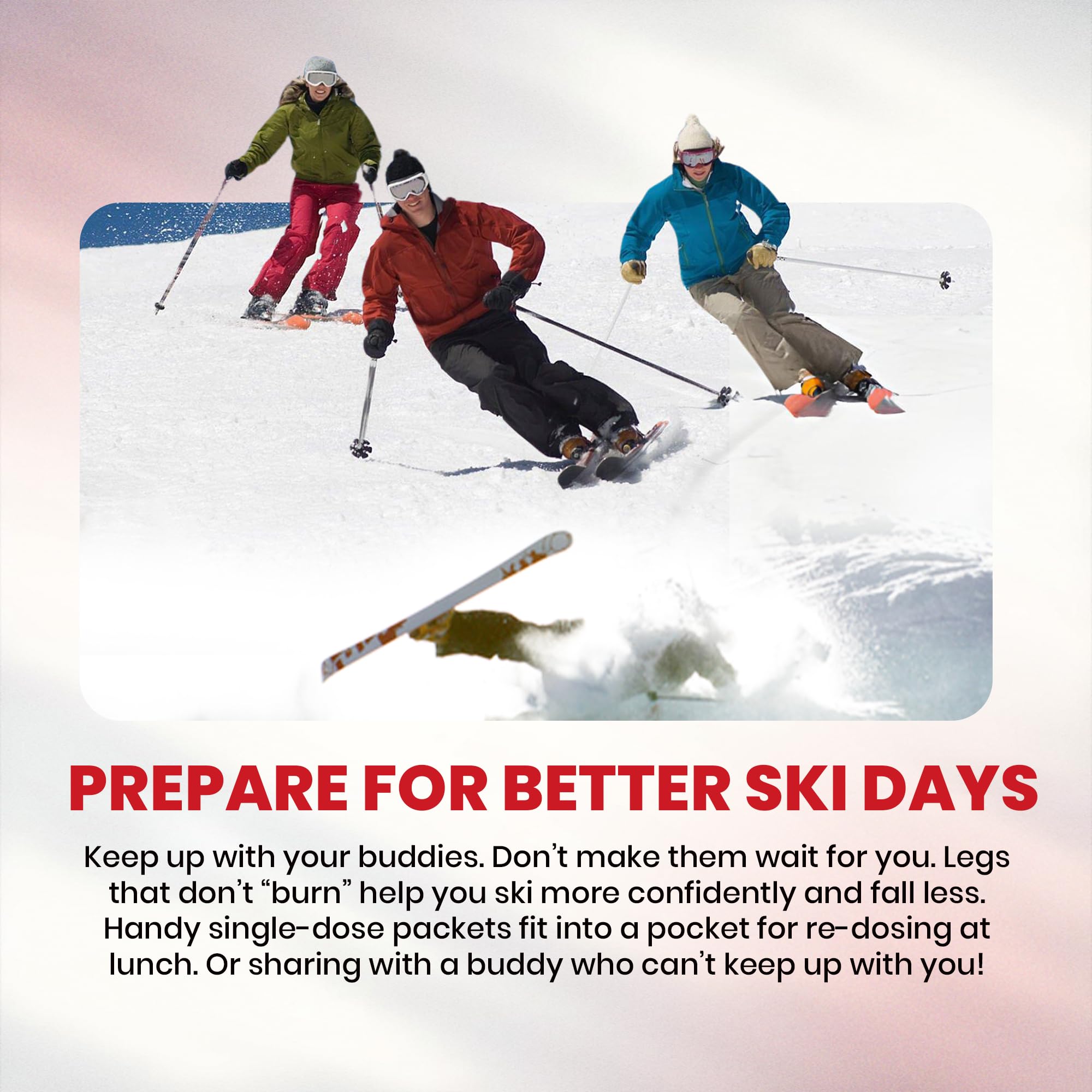 SPORTLEGS package display communicates value and trial convenience for newcomers