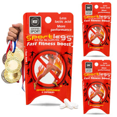 SPORTLEGS trial pack bottle for on-the-go workouts and testing performance gains