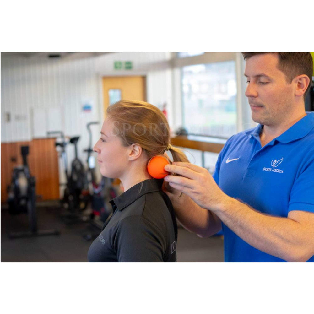 Sports Medica Compact peanut ball for portable at-home therapy.