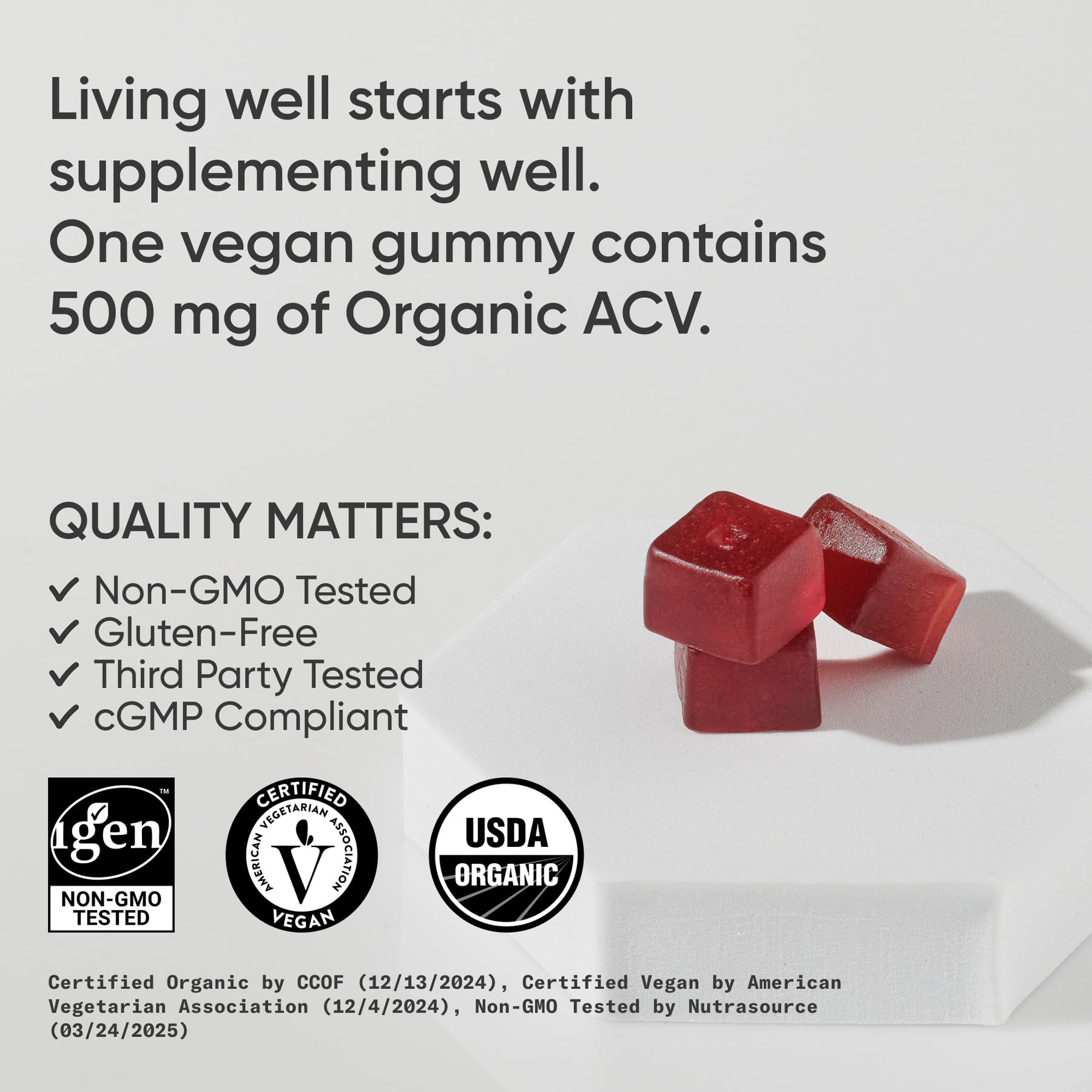Mother icon on packaging conveys authentic apple cider vinegar tradition.