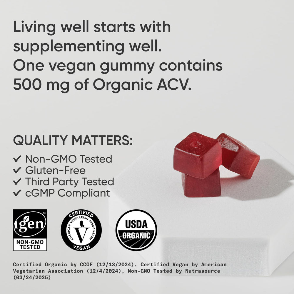 Mother icon on packaging conveys authentic apple cider vinegar tradition.