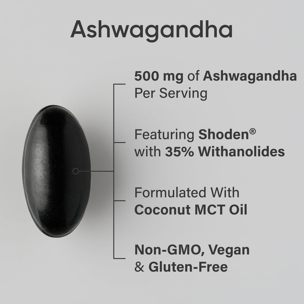 Close-up of Sports Research Ashwagandha capsules for calm daily use