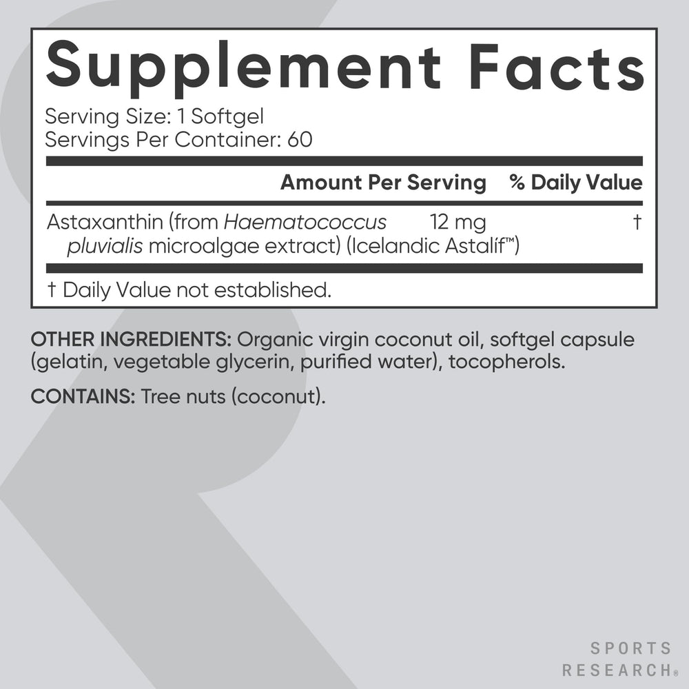 Sports Research Astaxanthin sustainability icon emphasizing eco-friendly production
