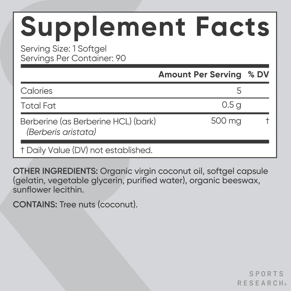 Berberine softgels on kitchen counter beside a glass of water.