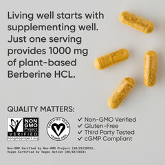 Sports Research Berberine label close-up highlighting 1000 mg per serving.
